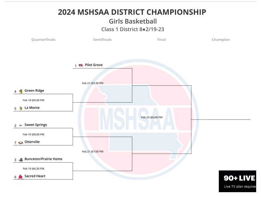 Girls district basketball