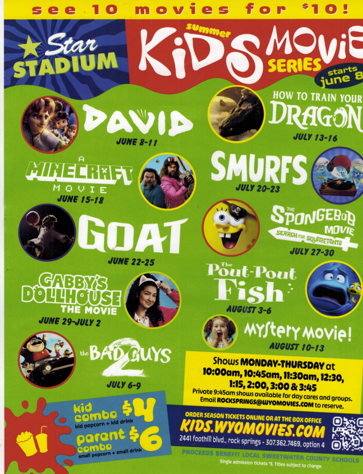 Kids summer movie series