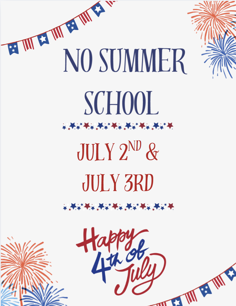 No summer school