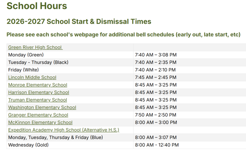 School Hours