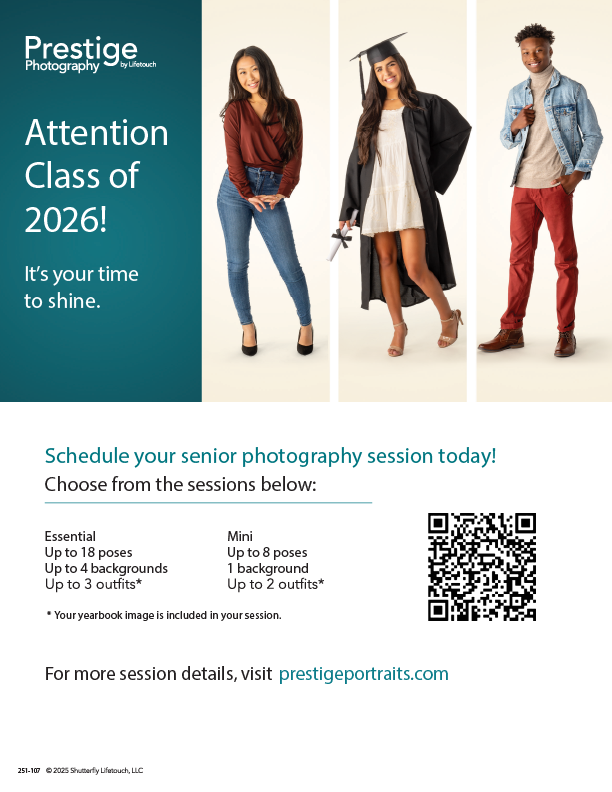 SHS Senior Photos - Schedule