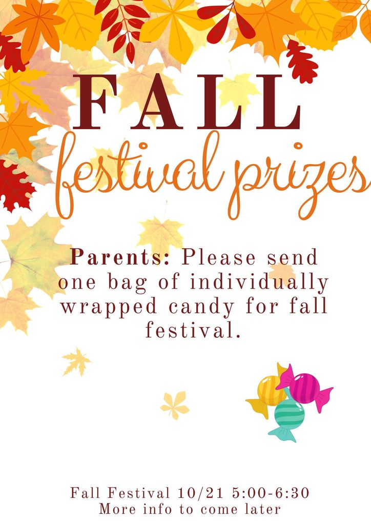 Fall Festival Prizes