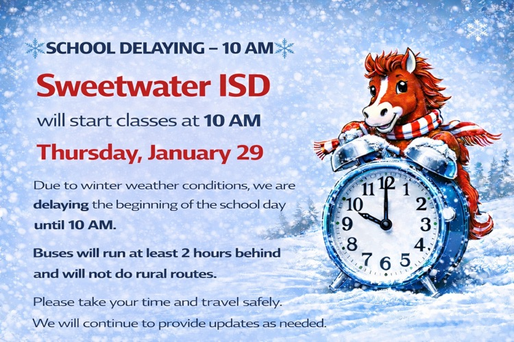 10am delay January 29