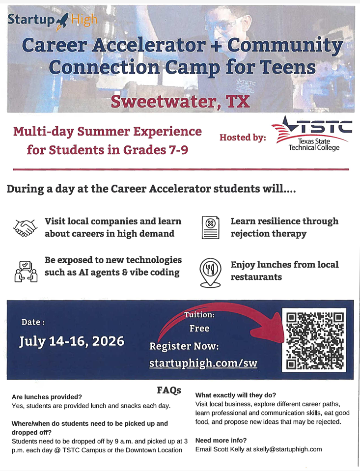 career accelerator camp flyer