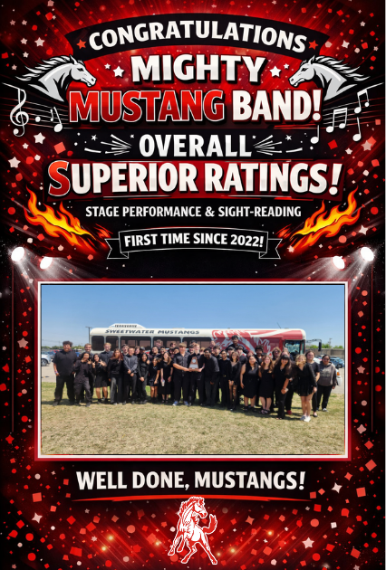 Mustang Band earns Superior Ratings
