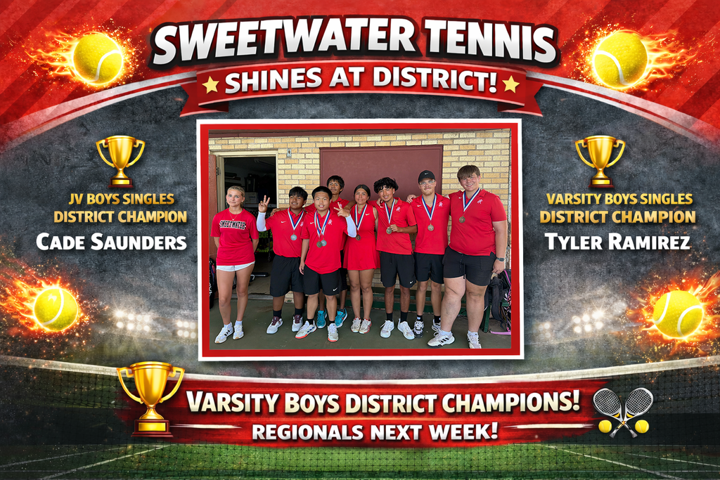 Sweetwater  HS Tennis  varsity boys are district champs