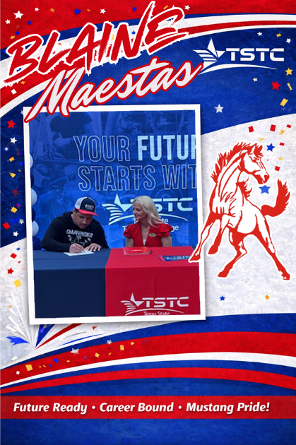 Blaine Maestas signing with TSTC