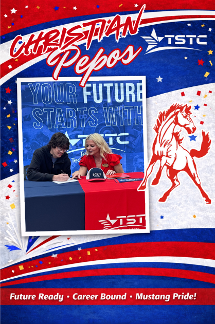 Christian Pepos signing with TSTC
