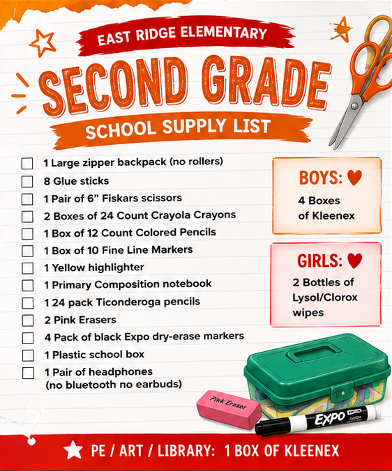 Second Grade Supplies