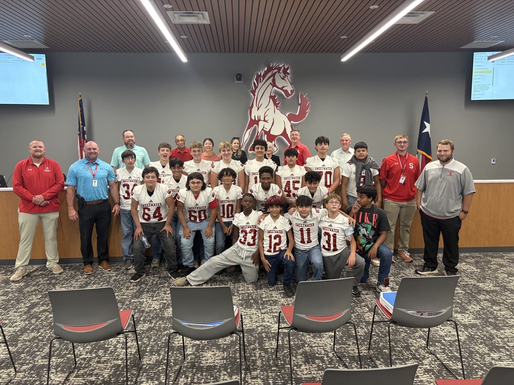 8th grade Colts with SISD Board of Trustees