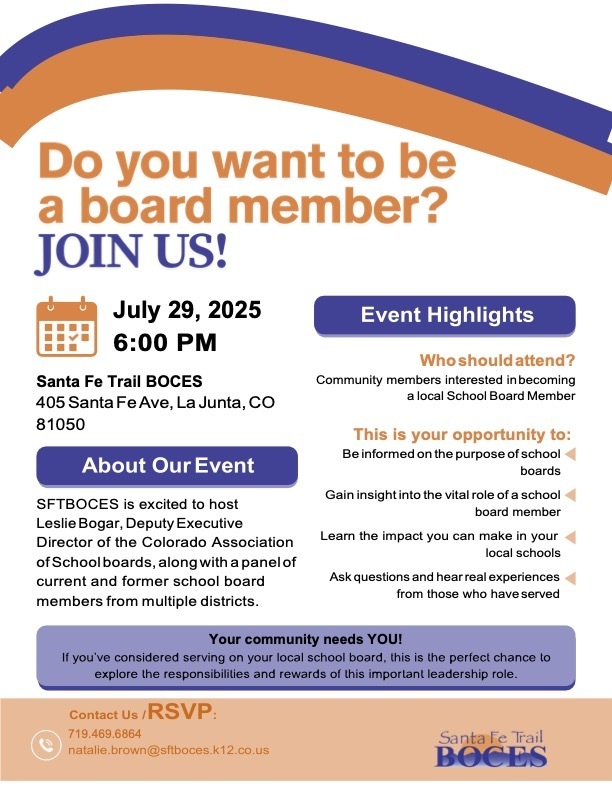 Board Member Flyer July, 29