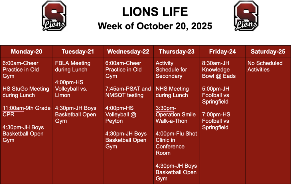 Lions Life-October 20