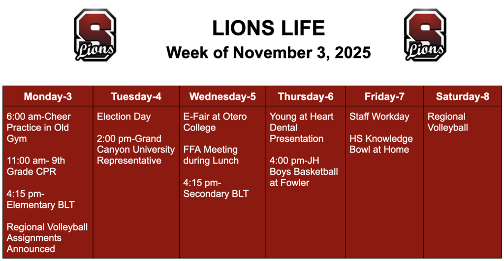 Lions Life-November 3