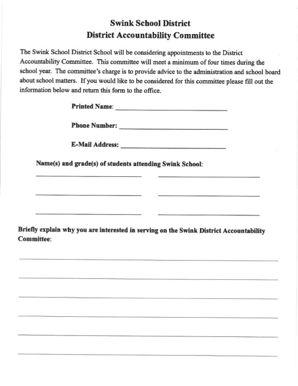 DAC application form
