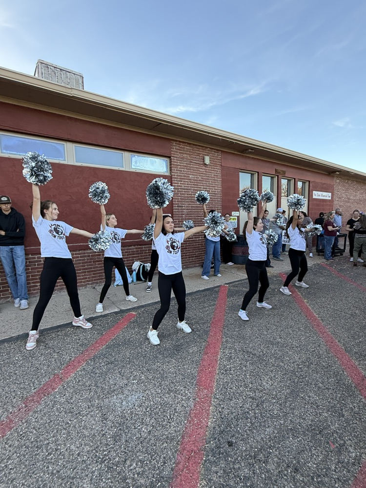Cheerleaders at State Volleyball Sendoff