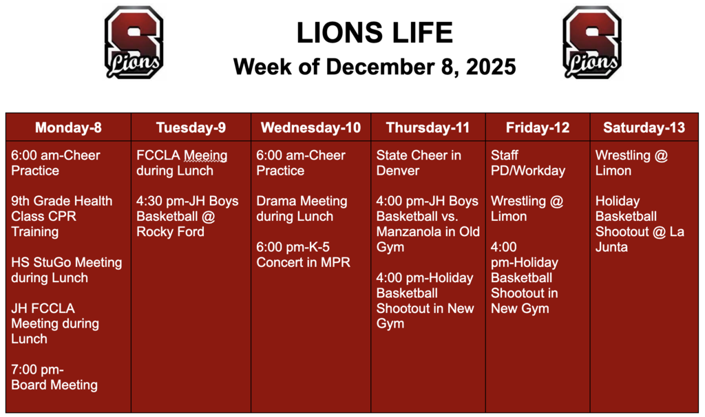 Lions Life-December 8