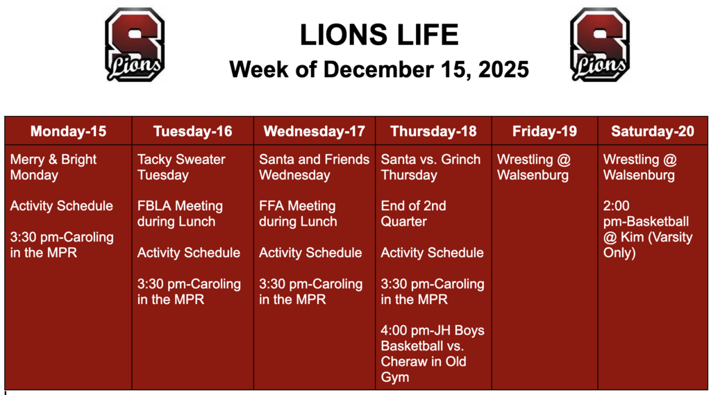 Lions Life-December 15