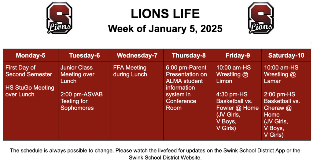 Lions LIfe-January 5