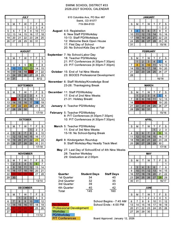 26-27 School Calendar