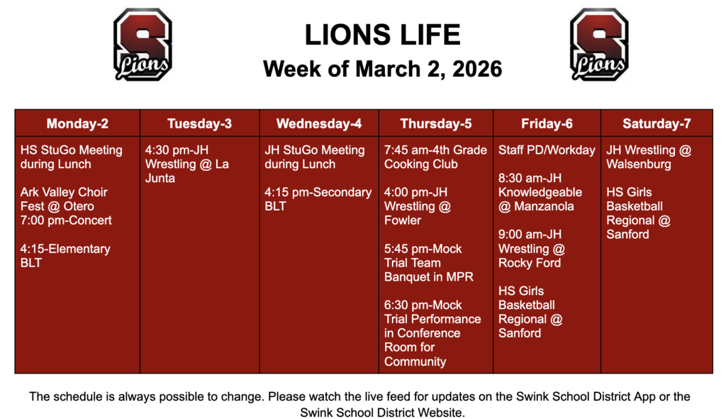 Lions Life-March 2, 2026