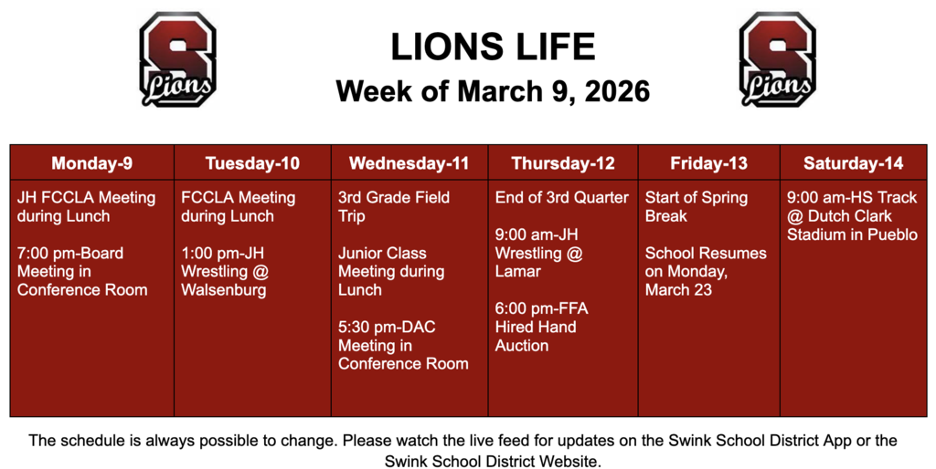 Lions Life-March 9