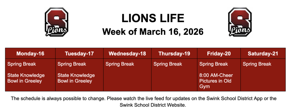 Lions Life-March 16