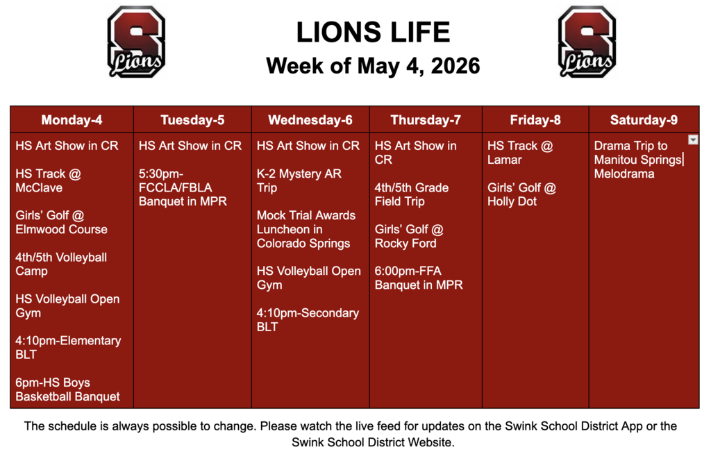 May 4 Lions Life