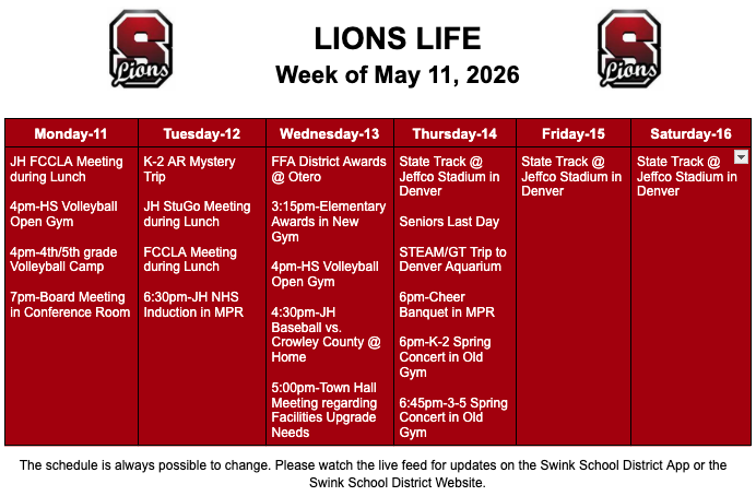 Lions Life-May 11