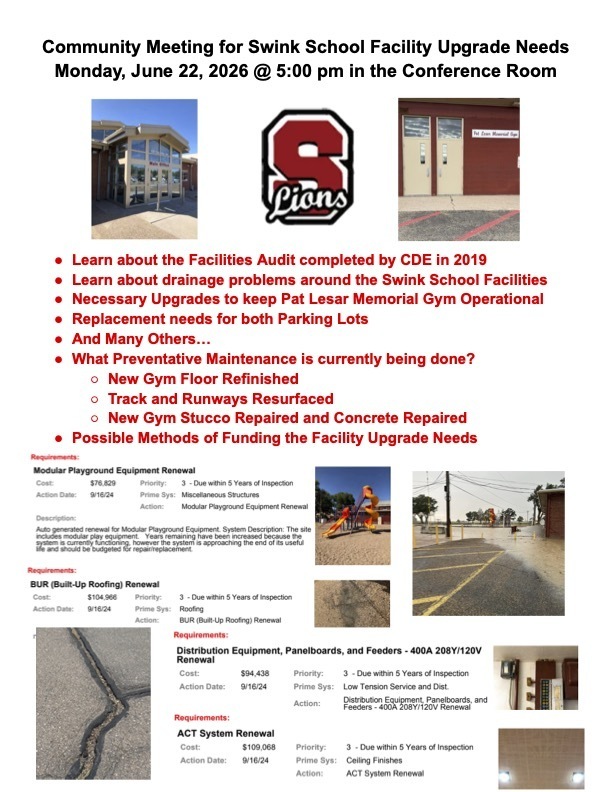 Facility Needs Flier-June 22