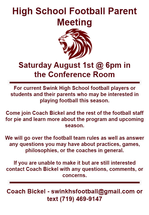 Football Parent Meeting