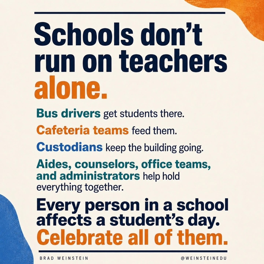 Schools don't run on teachers alone.