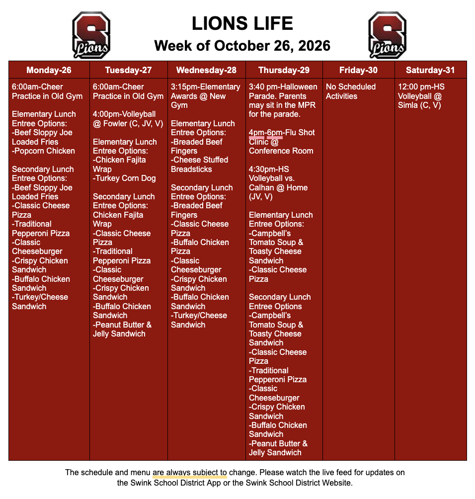 Lions Life October 26