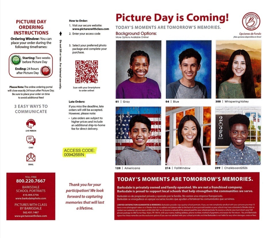 Fall Picture Day- September 23