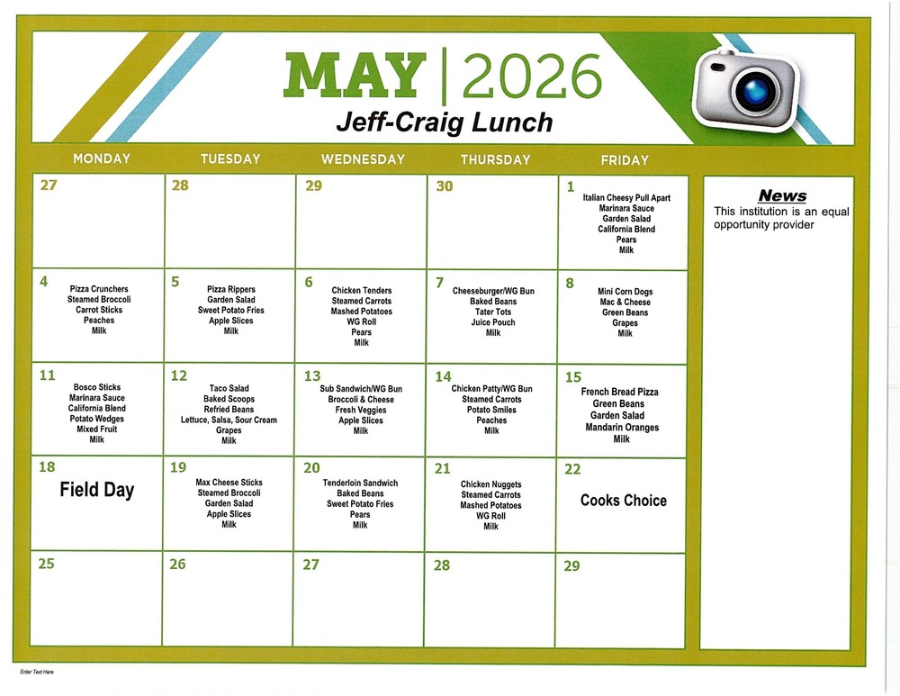 May Menu