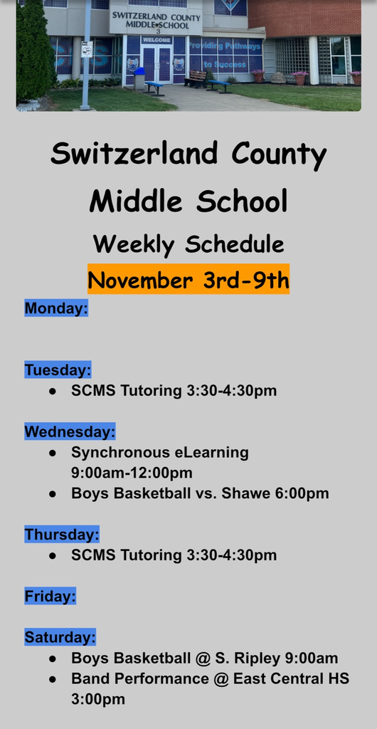 weekly schedule 