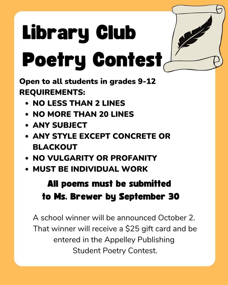Infographic for Poetry Contest