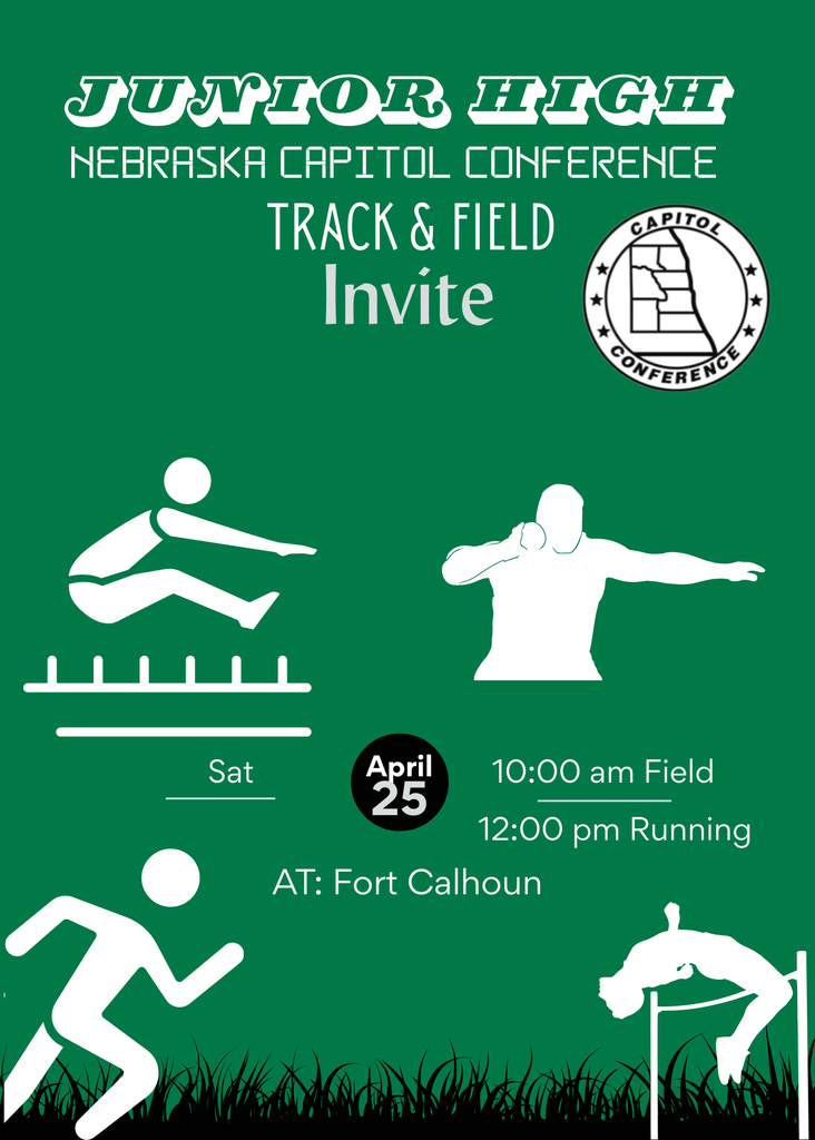 Junior High Nebraska Capitol Conference Track Meet @ Fort Calhoun
