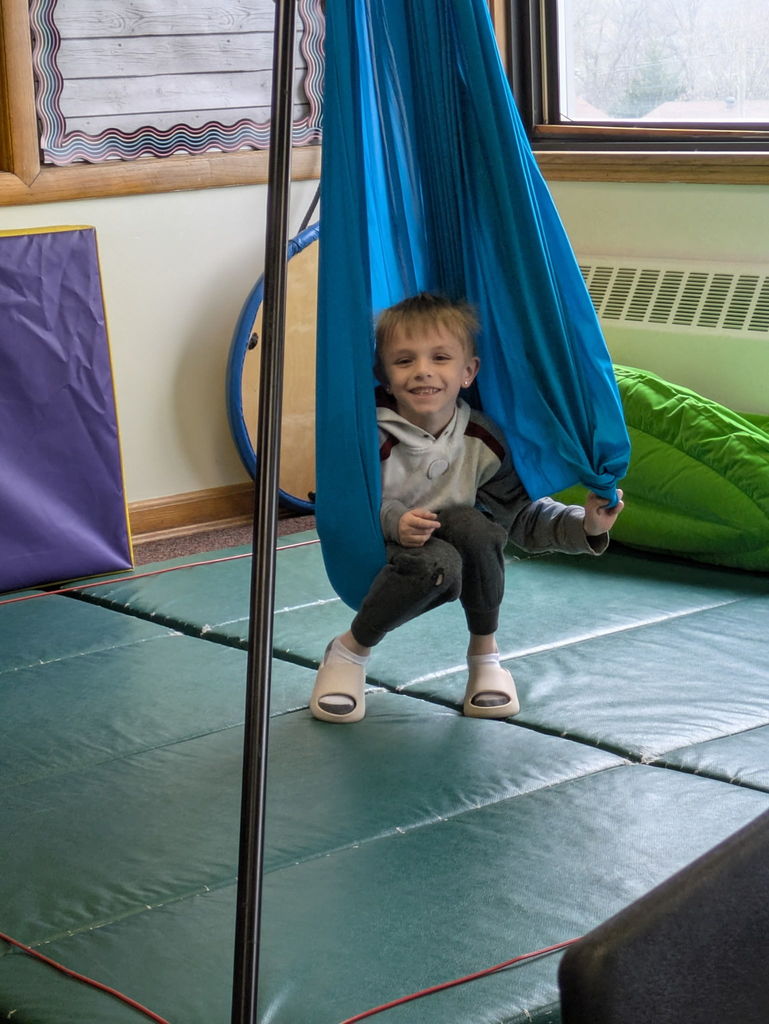 Students in sensory room
