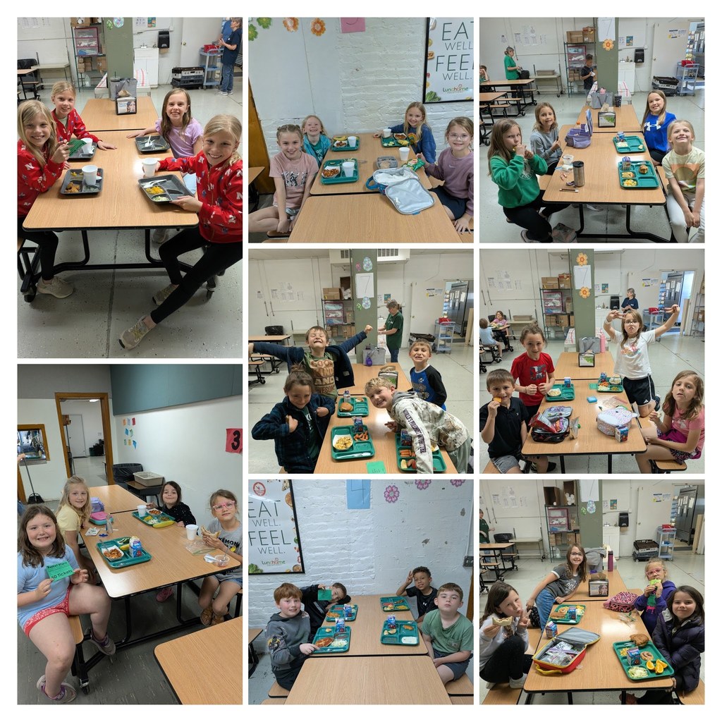 Students at special lunchroom table