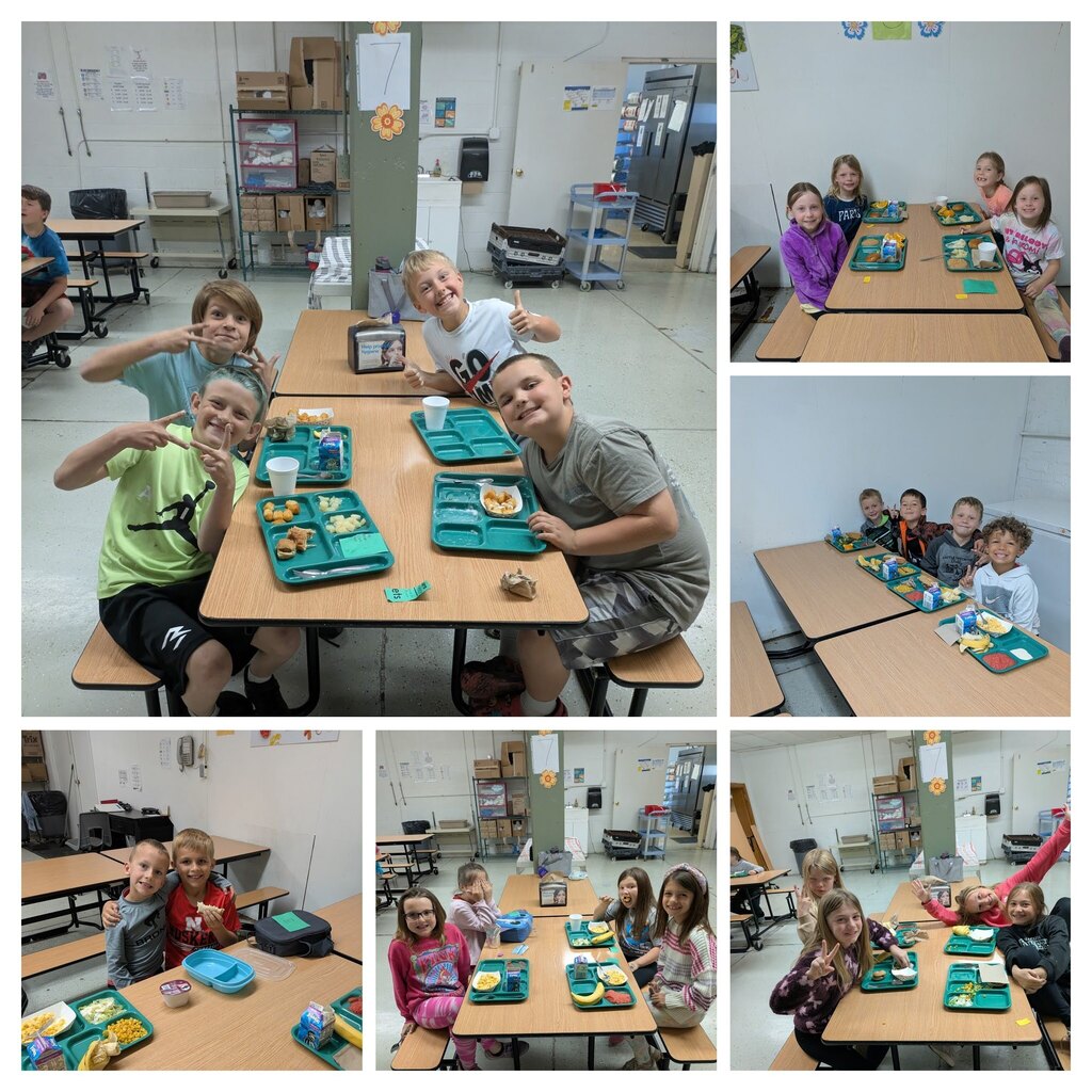 Students at special lunchroom table