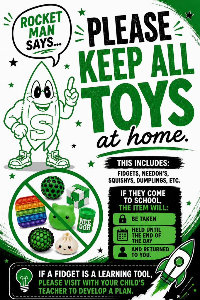Toys at home sign for back to school