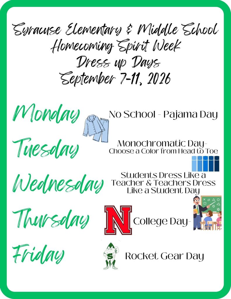 Homecoming Dress Up Days