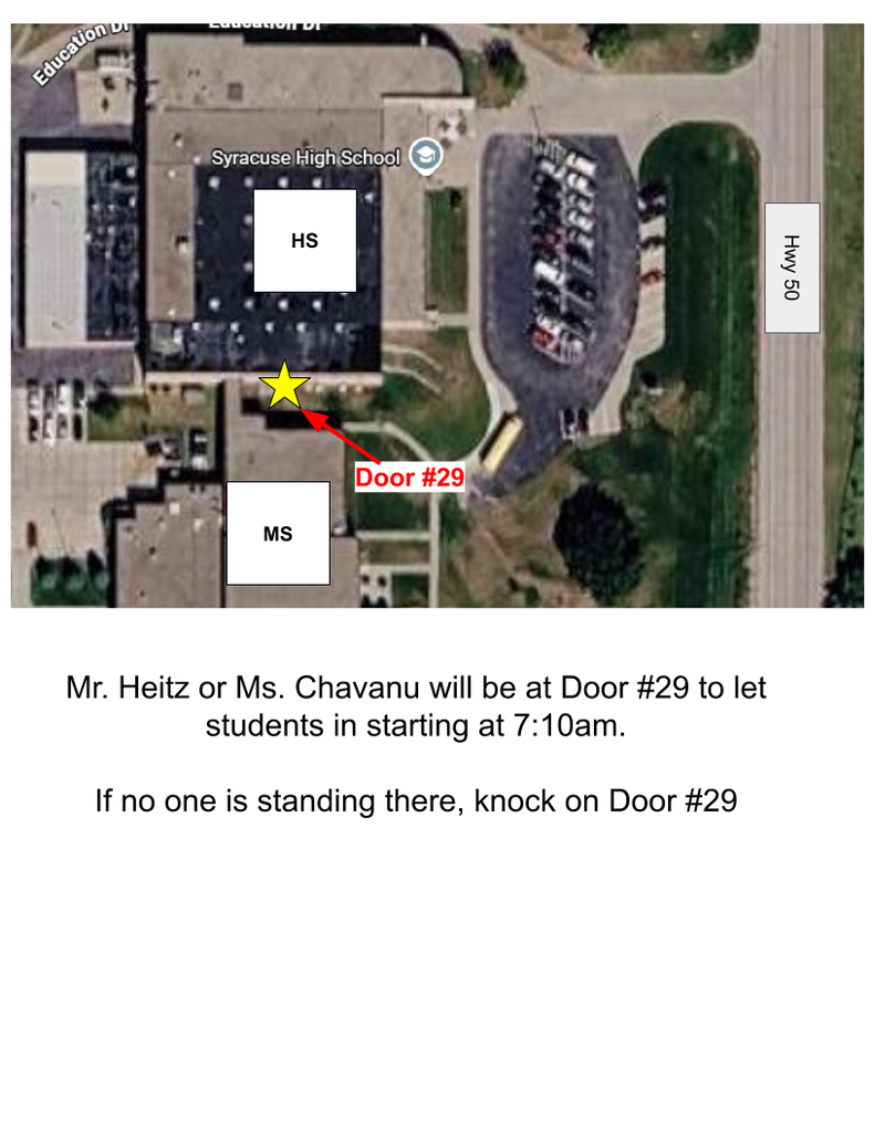 Youth Choir Entrance Map