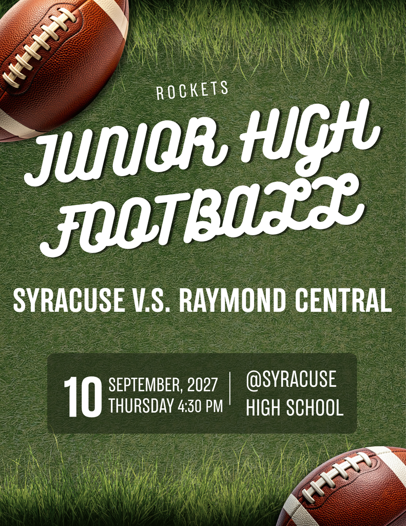 Junior High Football @ Home vs Raymond Central