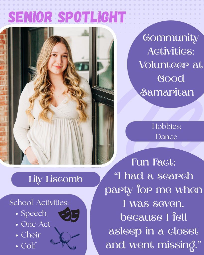 Senior Spotlight - Lily Liscomb