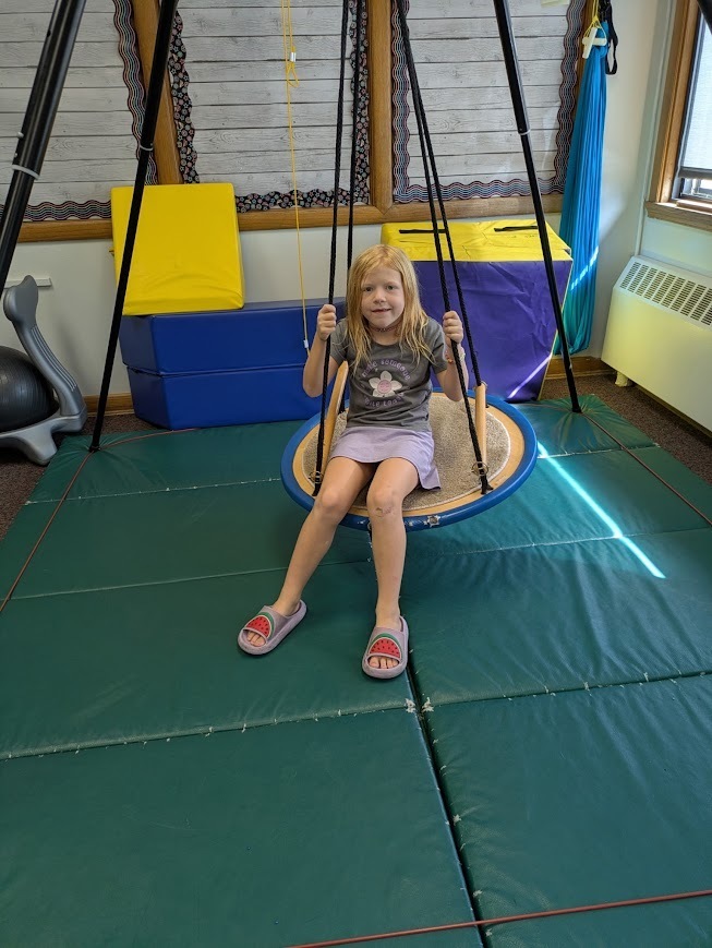 Student in the Sensory Room