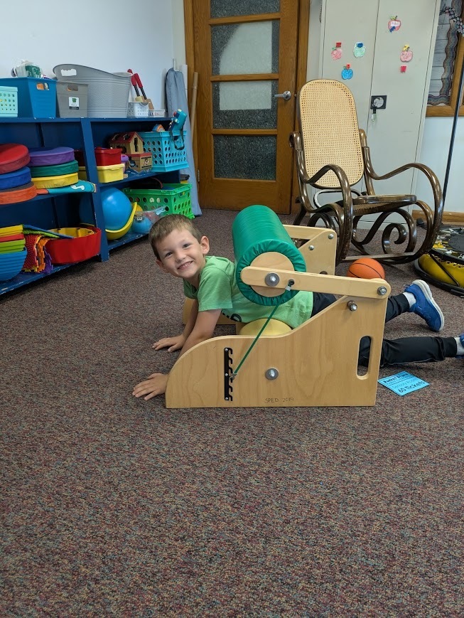 Student in the Sensory Room