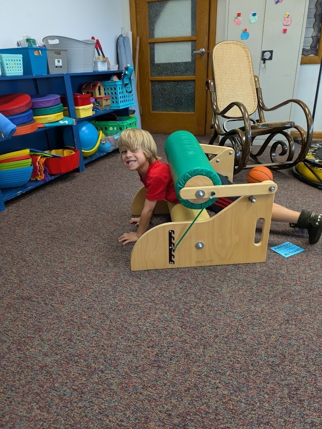 Student in the Sensory Room