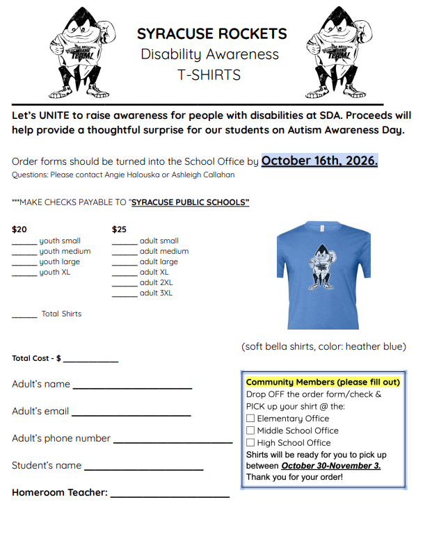 shirt order form