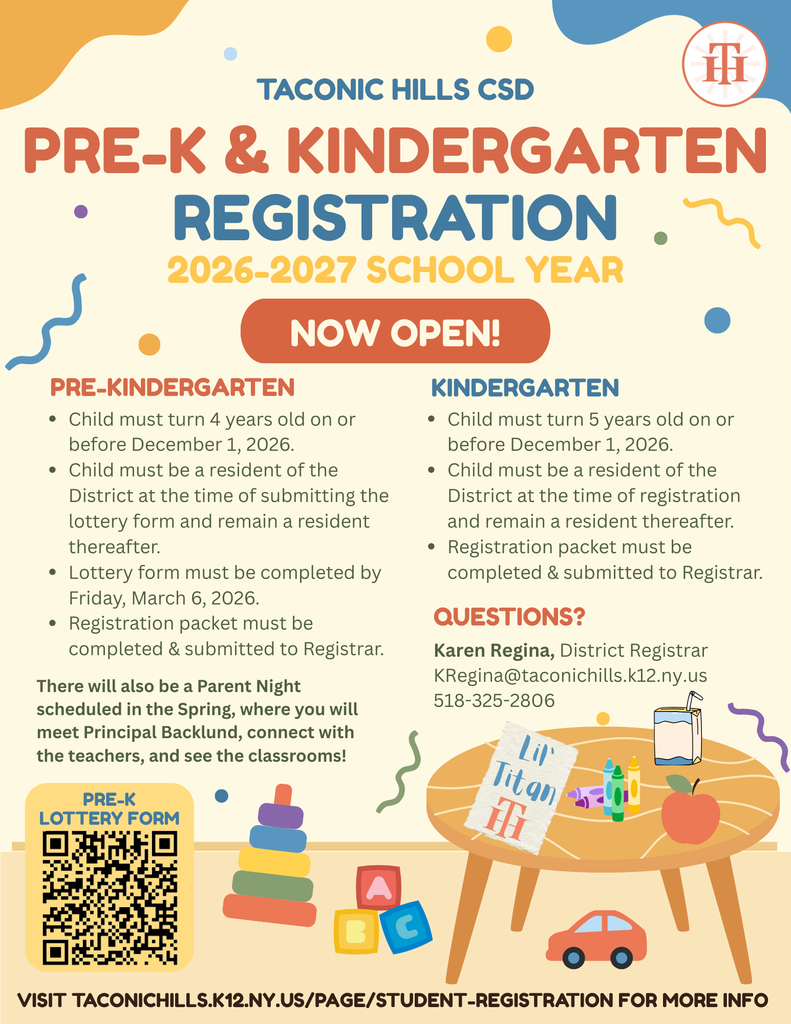 Pre-K & K Registration Flyer 2026-2027